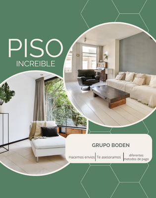 Post de instagram vertical inmobiliaria pisos elegante verde beige (380 x 400 px)